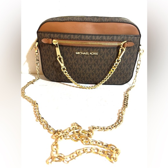 Michael kors MK signature print canvas shoulder handbag - Picture 2 of 11